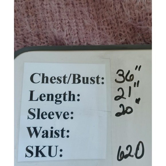 Woven Heart Fuzzy Sweater Sz L Women's Crisscross Back Soft Cozy  Lavender‎ - Picture 8 of 8